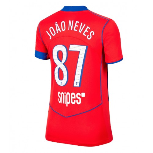 Paris Saint-Germain Joao Neves #87 Tredje Tröja Kvinnor 2025-26 Kortärmad Paris Saint-Germain Joao Neves #87 Tredje Tröja Kvinnor 2025-26 Kortärmad